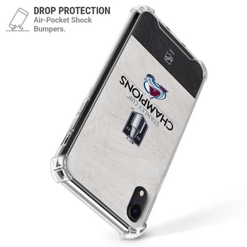 NHL 2022 Stanley Cup Champions Avalanche iPhone XR Clear Case