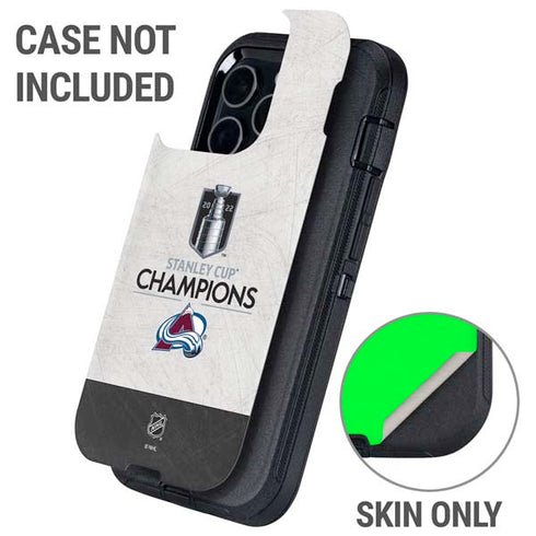 NHL 2022 Stanley Cup Champions Avalanche Otterbox Defender iPhone Skin