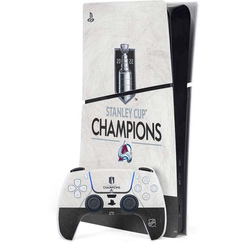 NHL 2022 Stanley Cup Champions Avalanche PS5 Slim Digital Edition Bundle Skin
