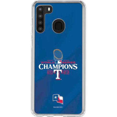 2023 World Series Champions Texas Rangers Galaxy A21 Clear Case