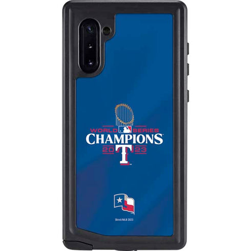 2023 World Series Champions Texas Rangers Galaxy Note 10 Waterproof Case