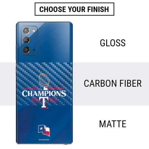 2023 World Series Champions Texas Rangers Galaxy Note20 5G Skin