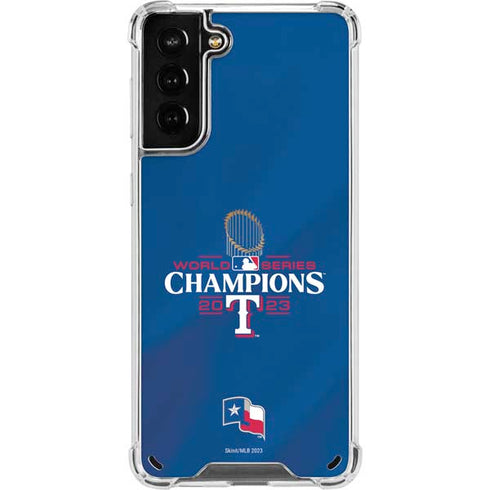 2023 World Series Champions Texas Rangers Galaxy S21 Plus 5G Clear Case