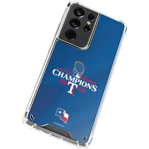 2023 World Series Champions Texas Rangers Galaxy S21 Ultra 5G Clear Case