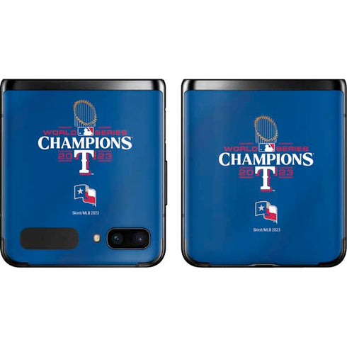 2023 World Series Champions Texas Rangers Galaxy Z Flip Skin