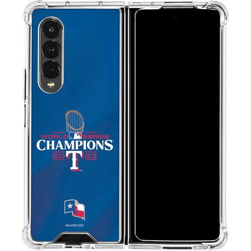 2023 World Series Champions Texas Rangers Galaxy Z Fold4 5G Clear Case
