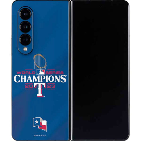 2023 World Series Champions Texas Rangers Galaxy Z Fold4 5G Skin