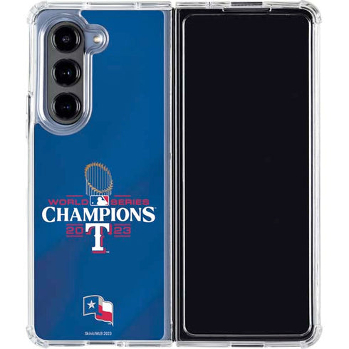2023 World Series Champions Texas Rangers Galaxy Z Fold5 5G Clear Case