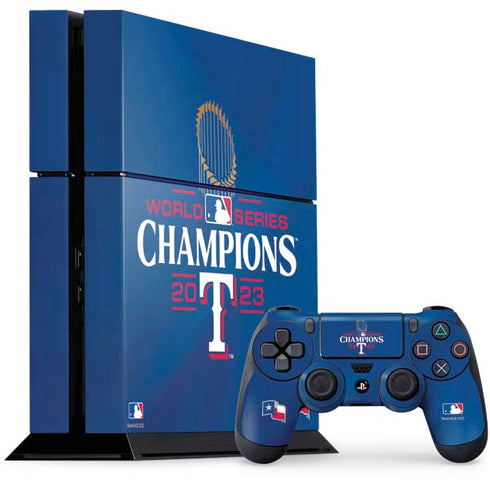 2023 World Series Champions Texas Rangers PS4 Console and Controller Bundle Skin