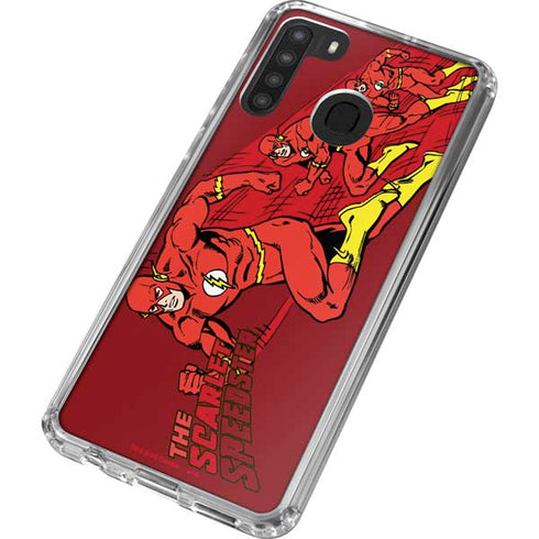 DC Comics The Flash Classic Art in Sequence Running pose Galaxy A21 Clear Case