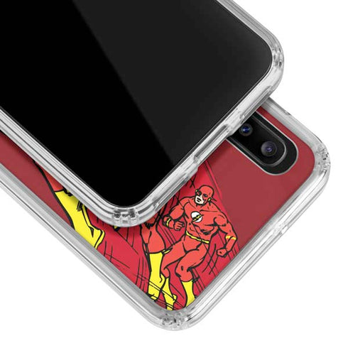 DC Comics The Flash Classic Art in Sequence Running pose Galaxy A30 Clear Case