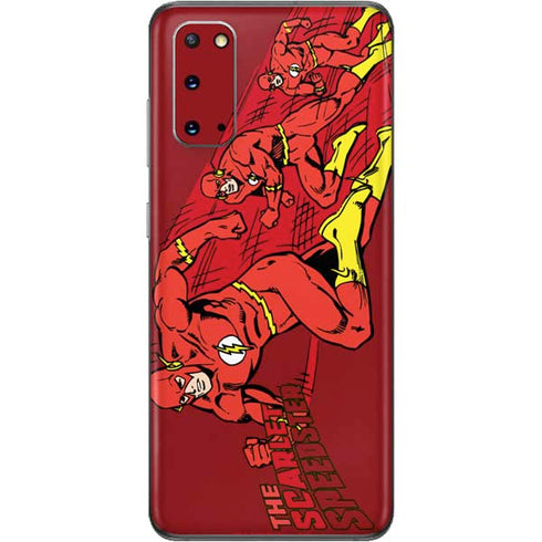 DC Comics The Flash Classic Art in Sequence Running pose Galaxy S20 Skin