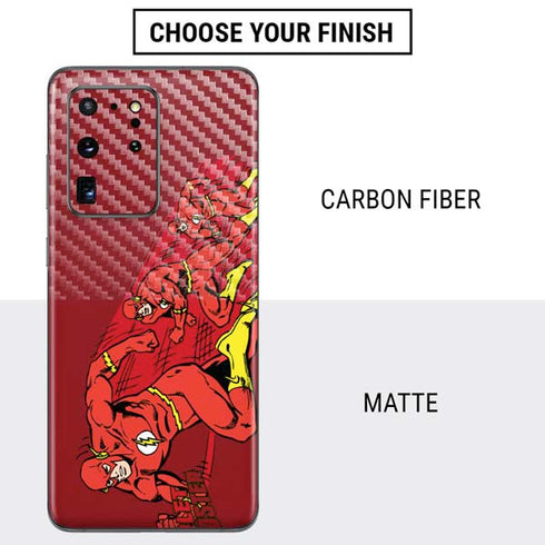 DC Comics The Flash Classic Art in Sequence Running pose Galaxy S20 Ultra 5G Skin