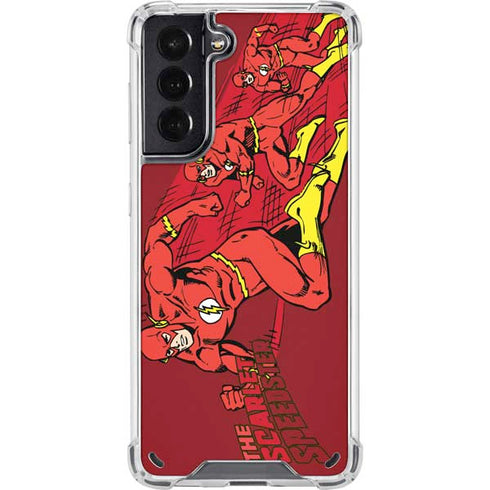 DC Comics The Flash Classic Art in Sequence Running pose Galaxy S21 5G Clear Case