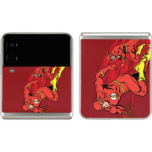 DC Comics The Flash Classic Art in Sequence Running pose Galaxy Z Flip3 5G Skin