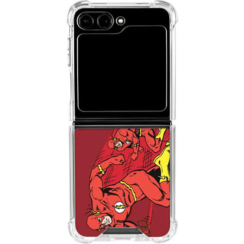 DC Comics The Flash Classic Art in Sequence Running pose Galaxy Z Flip5 5G Clear Case
