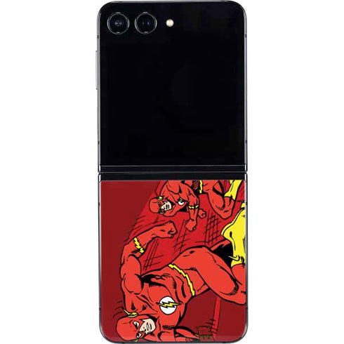 DC Comics The Flash Classic Art in Sequence Running pose Galaxy Z Flip5 5G Skin