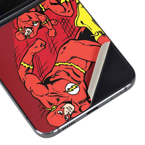 DC Comics The Flash Classic Art in Sequence Running pose Galaxy Z Flip5 5G Skin