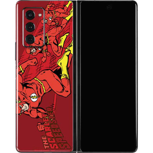 DC Comics The Flash Classic Art in Sequence Running pose Galaxy Z Fold2 5G Skin