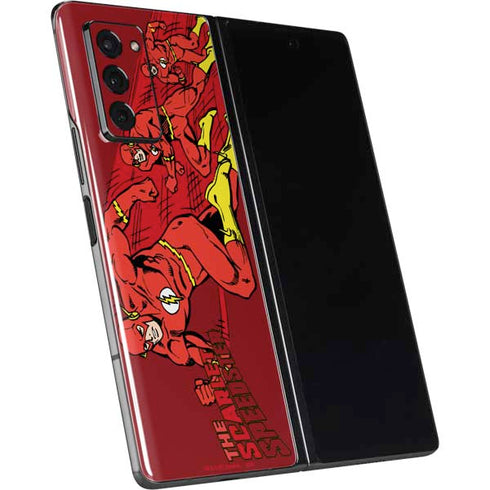 DC Comics The Flash Classic Art in Sequence Running pose Galaxy Z Fold2 5G Skin