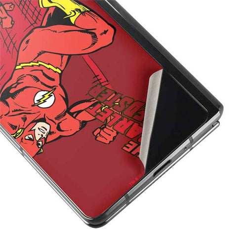 DC Comics The Flash Classic Art in Sequence Running pose Galaxy Z Fold2 5G Skin