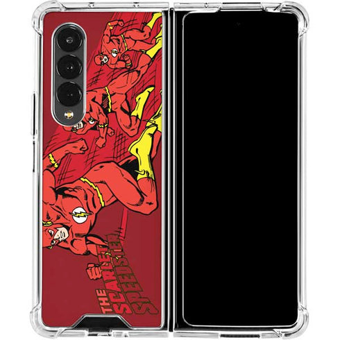 DC Comics The Flash Classic Art in Sequence Running pose Galaxy Z Fold4 5G Clear Case