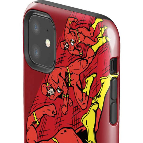 DC Comics The Flash Classic Art in Sequence Running pose iPhone 11 Impact Case