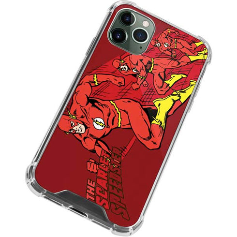 DC Comics The Flash Classic Art in Sequence Running pose iPhone 11 Pro Max Clear Case