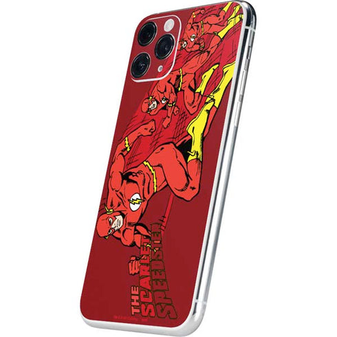 DC Comics The Flash Classic Art in Sequence Running pose iPhone 11 Pro Skin