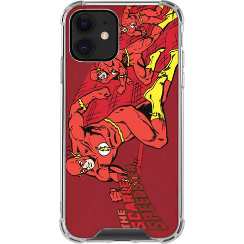 DC Comics The Flash Classic Art in Sequence Running pose iPhone 12 Clear Case