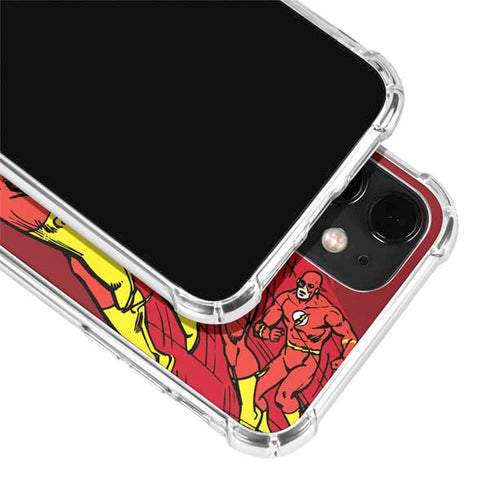 DC Comics The Flash Classic Art in Sequence Running pose iPhone 12 Clear Case
