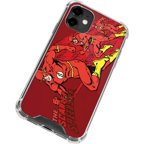 DC Comics The Flash Classic Art in Sequence Running pose iPhone 12 Clear Case