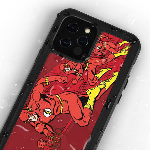 DC Comics The Flash Classic Art in Sequence Running pose iPhone 12 Pro Max Waterproof Case