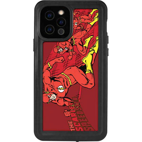 DC Comics The Flash Classic Art in Sequence Running pose iPhone 12 Pro Waterproof Case