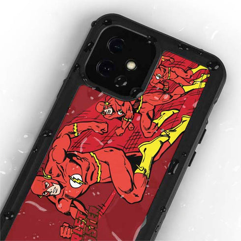 DC Comics The Flash Classic Art in Sequence Running pose iPhone 12 Waterproof Case