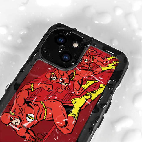DC Comics The Flash Classic Art in Sequence Running pose iPhone 13 Mini Waterproof Case