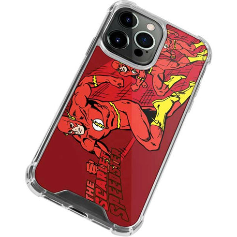 DC Comics The Flash Classic Art in Sequence Running pose iPhone 13 Pro Clear Case