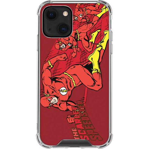 DC Comics The Flash Classic Art in Sequence Running pose iPhone 14 Clear Case