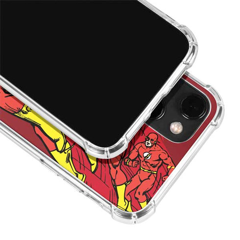 DC Comics The Flash Classic Art in Sequence Running pose iPhone 14 Plus Clear Case
