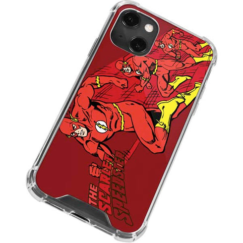 DC Comics The Flash Classic Art in Sequence Running pose iPhone 14 Plus Clear Case