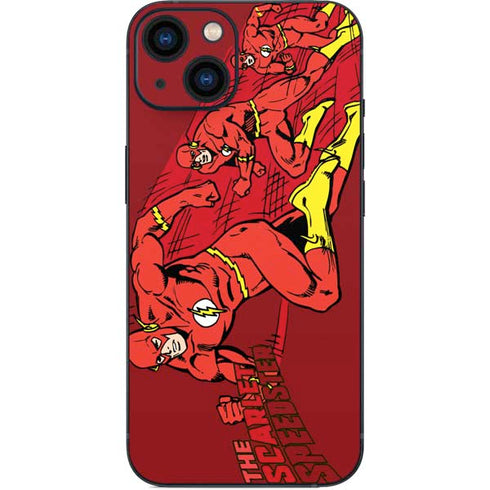 DC Comics The Flash Classic Art in Sequence Running pose iPhone 15 Plus Skin