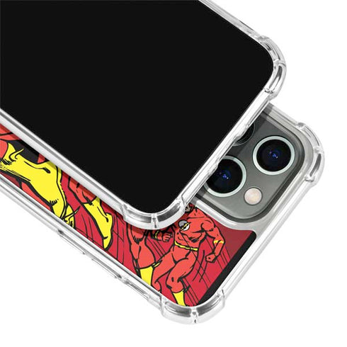 DC Comics The Flash Classic Art in Sequence Running pose iPhone 15 Pro Clear Case