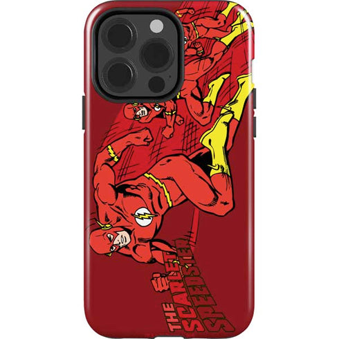 DC Comics The Flash Classic Art in Sequence Running pose iPhone 15 Pro Impact Case