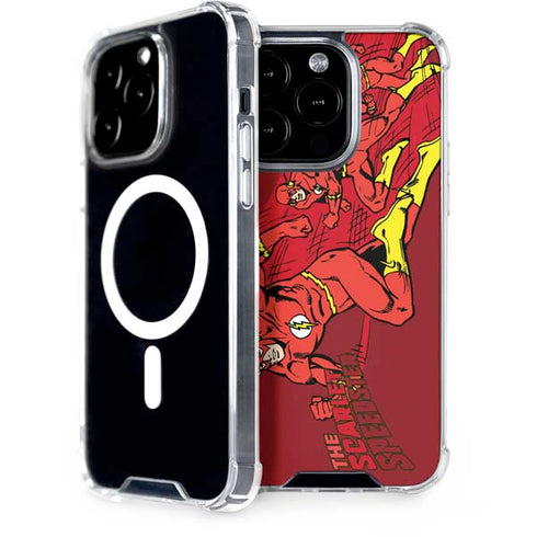 DC Comics The Flash Classic Art in Sequence Running pose iPhone 15 Pro MagSafe Case