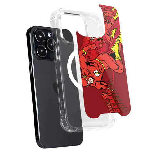 DC Comics The Flash Classic Art in Sequence Running pose iPhone 15 Pro MagSafe Case