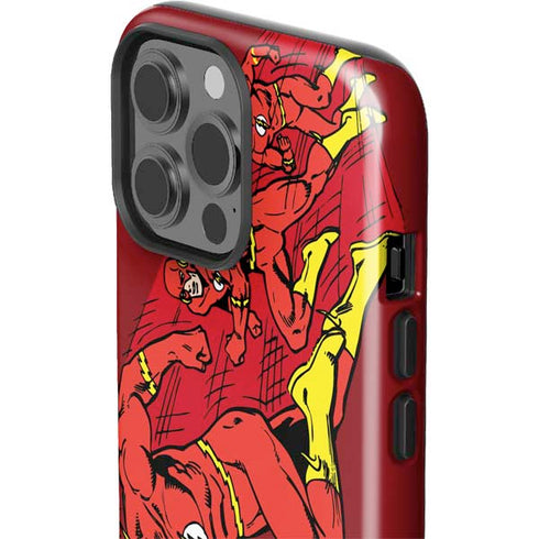 DC Comics The Flash Classic Art in Sequence Running pose iPhone 15 Pro Max Impact Case