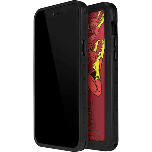 DC Comics The Flash Classic Art in Sequence Running pose iPhone 14 Pro Max Waterproof Case