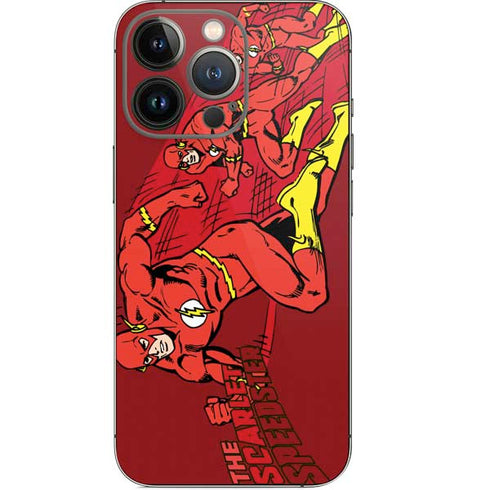 DC Comics The Flash Classic Art in Sequence Running pose iPhone 14 Pro Skin