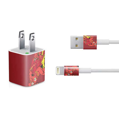 DC Comics The Flash Classic Art in Sequence Running pose iPhone Charger (5W USB) Skin