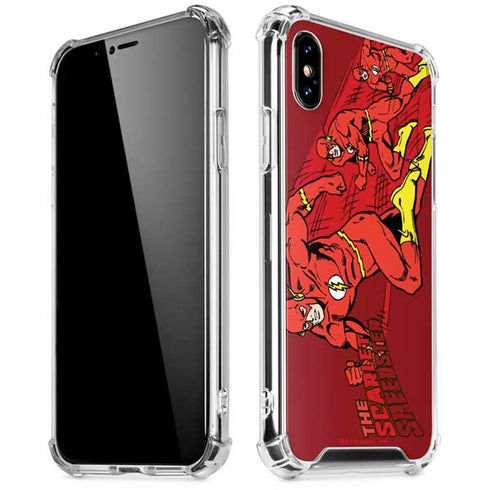DC Comics The Flash Classic Art in Sequence Running pose iPhone XS Max Clear Case